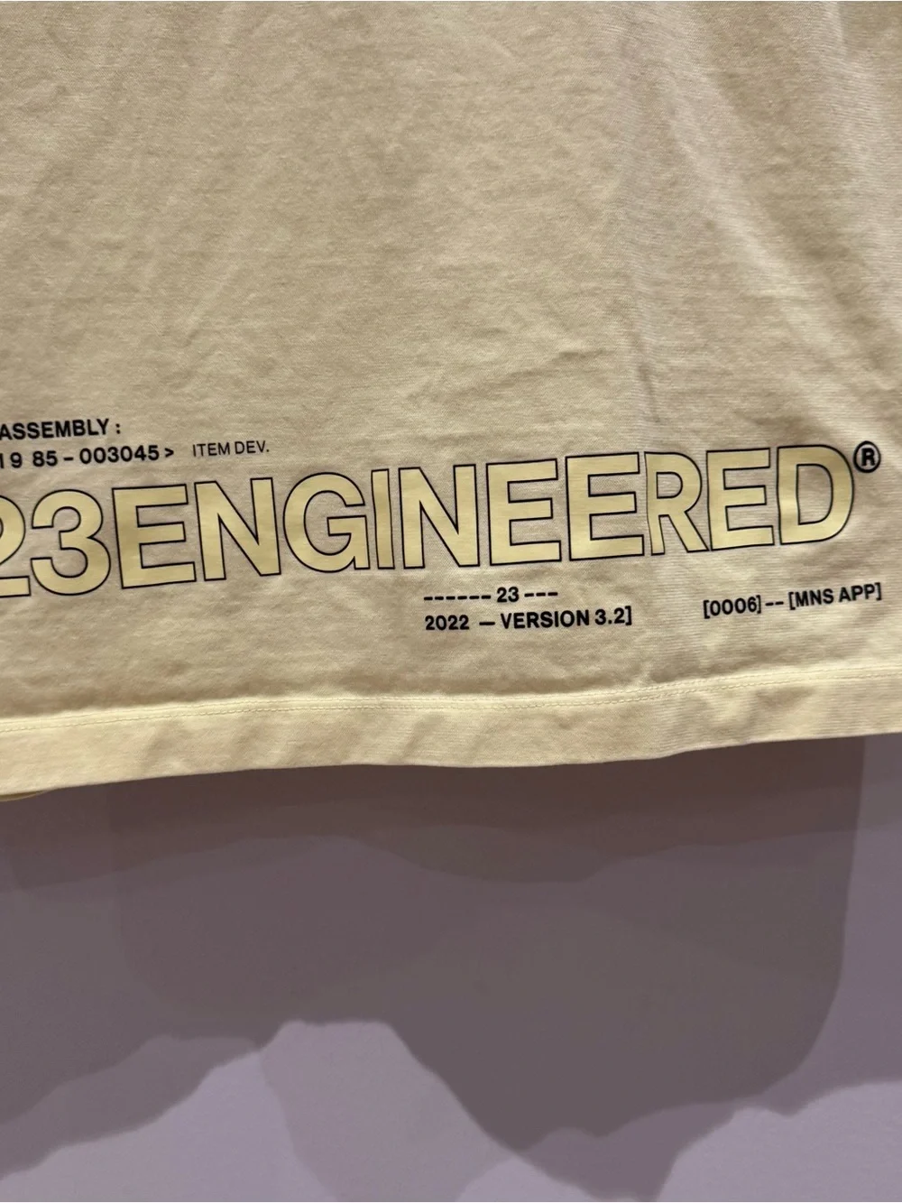 Jordan 23 Engineered T Shirt Men's M Yellow 2022 Version 3.2 Graphic Tee